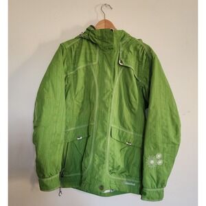 Cloudveil Green Fleece Winter Rain Jacket Large